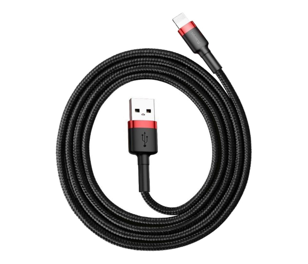 BASEUS USB-Lightning Cafule 2M czarno-czerwony - 1094251 - zdjęcie
